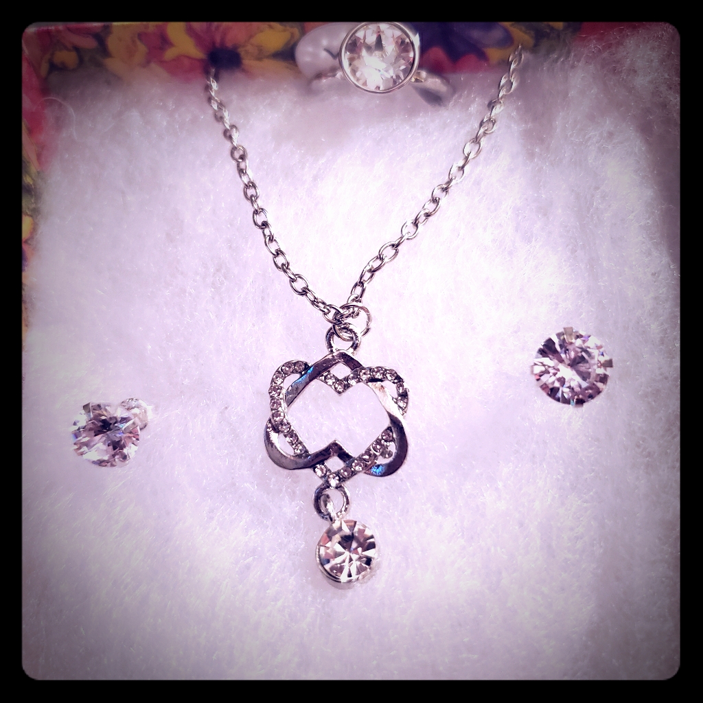 Nwt Double Heart Necklace Bset